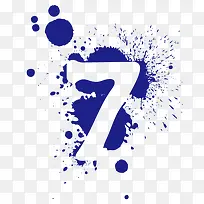 墨迹数字7-空若网 墨迹数字7-空若网