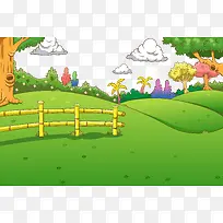 矢量卡通草地-空若网 矢量卡通草地-空若网