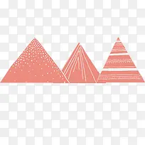 红色扁平化山峰-空若网 红色扁平化山峰-空若网
