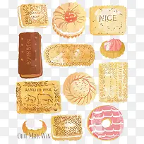 各类手绘甜点面包点心-空若网 各类手绘甜点面包点心-空若网