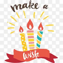 手绘可爱生日蜡烛-空若网 手绘可爱生日蜡烛-空若网