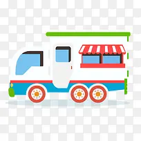 卡通扁平化餐饮推车-空若网 卡通扁平化餐饮推车-空若网