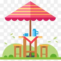 矢量扁平化咖啡屋-空若网 矢量扁平化咖啡屋-空若网