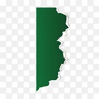 矢量卡通手绘手撕绿色纸张-空若网 矢量卡通手绘手撕绿色纸张-空若网