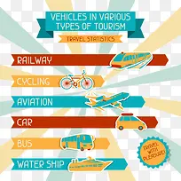 卡通交通工具标签扁平化矢量素材-空若网 卡通交通工具标签扁平化矢量素材-空若网