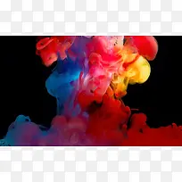 彩色粉末墨迹花纹-空若网 彩色粉末墨迹花纹-空若网