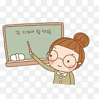 卡通教师 女孩-空若网 卡通教师 女孩-空若网