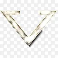 银色金属质感三角形素材-空若网 银色金属质感三角形素材-空若网
