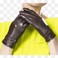 浪莎皮手套女可爱蝴蝶结-空若网 浪莎皮手套女可爱蝴蝶结-空若网