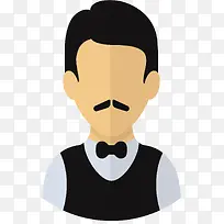 创意卡通服务员-空若网 创意卡通服务员-空若网