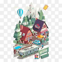 插画-城市一角-空若网 插画-城市一角-空若网