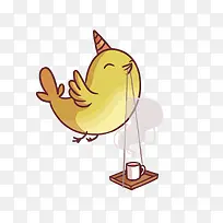 矢量泡茶的鸟-空若网 矢量泡茶的鸟-空若网