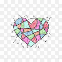 抽象的彩色爱心素材-空若网 抽象的彩色爱心素材-空若网