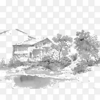 水彩墨房子-空若网 水彩墨房子-空若网