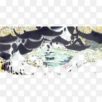 水彩墨房子-空若网 水彩墨房子-空若网