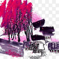 水彩墨房子-空若网 水彩墨房子-空若网