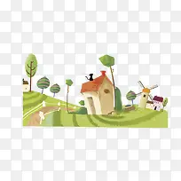 卡通房屋场景-空若网 卡通房屋场景-空若网