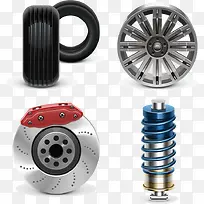 手绘时尚汽车配件-空若网 手绘时尚汽车配件-空若网