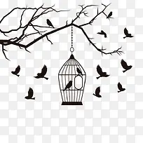 矢量鸟笼-空若网 矢量鸟笼-空若网