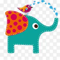 大象 喷水 小鸟 扁平化 表演-空若网 大象 喷水 小鸟 扁平化 表演-空若网