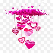 粉色爱心形挂饰-空若网 粉色爱心形挂饰-空若网