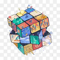 创意魔方图案-空若网 创意魔方图案-空若网