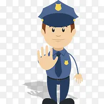 手绘卡通保安-空若网 手绘卡通保安-空若网