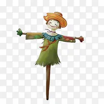 卡通手绘可爱稻草人png素材-空若网 卡通手绘可爱稻草人png素材-空若网