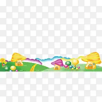 手绘卡通风景-空若网 手绘卡通风景-空若网