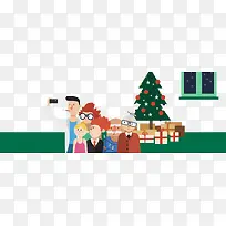 创意扁平全家福.-空若网 创意扁平全家福.-空若网