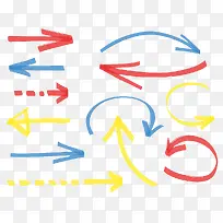 马克笔手绘彩色箭头-空若网 马克笔手绘彩色箭头-空若网