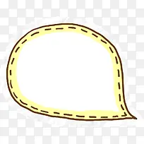 可爱黄棕色线条对话框-空若网 可爱黄棕色线条对话框-空若网