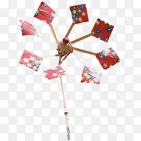 彩色花布风车装饰-空若网 彩色花布风车装饰-空若网
