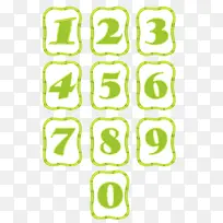 绿色阿拉伯数字艺术字-空若网 绿色阿拉伯数字艺术字-空若网