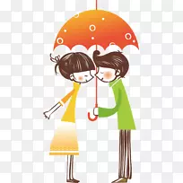 插画爱情-一见钟情-空若网 插画爱情-一见钟情-空若网