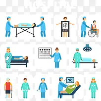 多款医生看病扁平化小图标-空若网 多款医生看病扁平化小图标-空若网