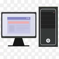 矢量电脑和主机箱素材-空若网 矢量电脑和主机箱素材-空若网