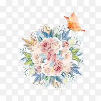 手绘画花束装饰设计-空若网 手绘画花束装饰设计-空若网