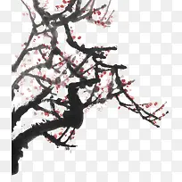 黑色水墨画树枝毛笔字-空若网 黑色水墨画树枝毛笔字-空若网