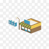 卡通扁平化房子-空若网 卡通扁平化房子-空若网