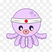 可爱小章鱼卡通素材-空若网 可爱小章鱼卡通素材-空若网
