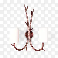 木质树枝鹿角状支架壁灯装饰-空若网 木质树枝鹿角状支架壁灯装饰-空若网