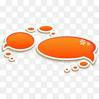 橙色卡通对话框-空若网 橙色卡通对话框-空若网