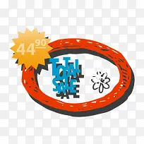 矢量卡通对话框红橙色-空若网 矢量卡通对话框红橙色-空若网