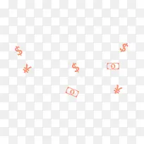 橙色简约钞票漂浮素材-空若网 橙色简约钞票漂浮素材-空若网