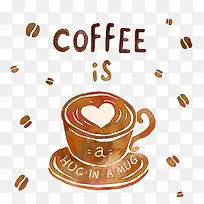 杯子和咖啡豆-空若网 杯子和咖啡豆-空若网