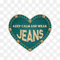 牛仔布贴爱心-空若网 牛仔布贴爱心-空若网