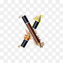 铅笔字母x-空若网 铅笔字母x-空若网