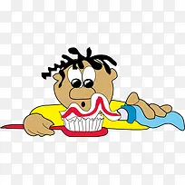 卡通挤牙膏矢量-空若网 卡通挤牙膏矢量-空若网