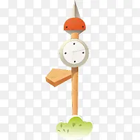 手绘卡通钟表素材-空若网 手绘卡通钟表素材-空若网